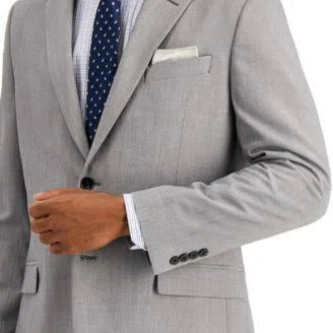Elegant Light Grey Slim Fit Formal Two-Piece Suit