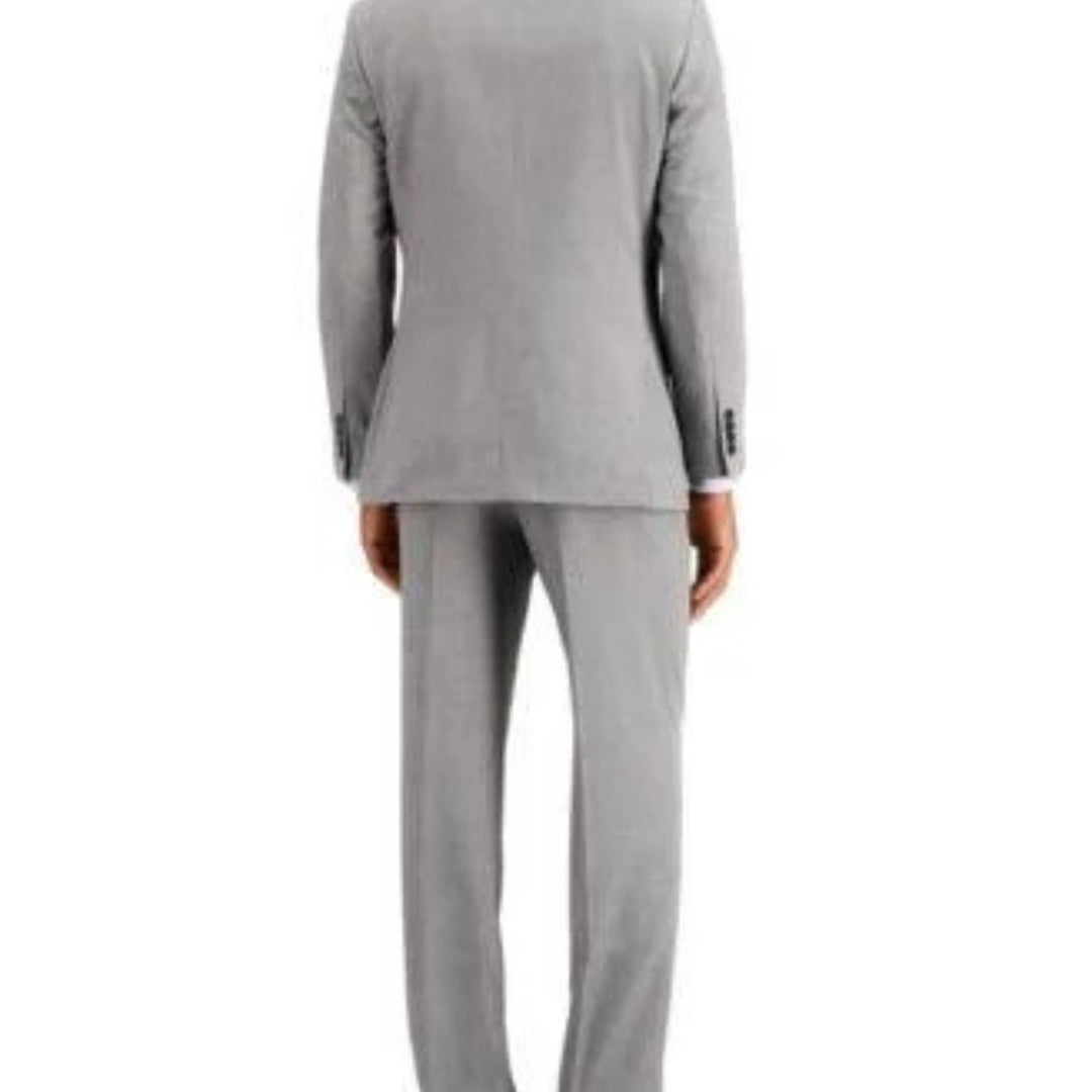 Elegant Light Grey Slim Fit Formal Two-Piece Suit