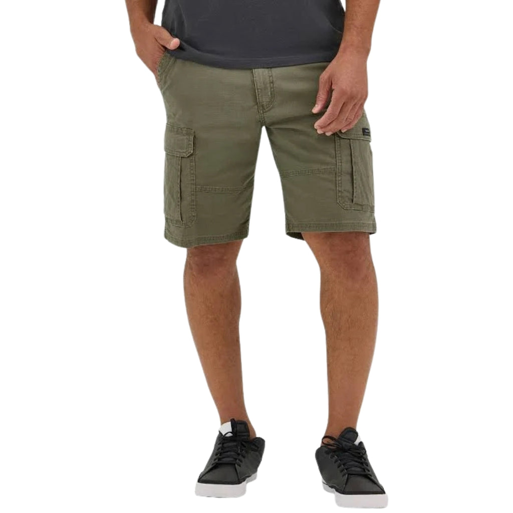 Classic Olive Green Multi-Pocket Casual Cargo Shorts Men